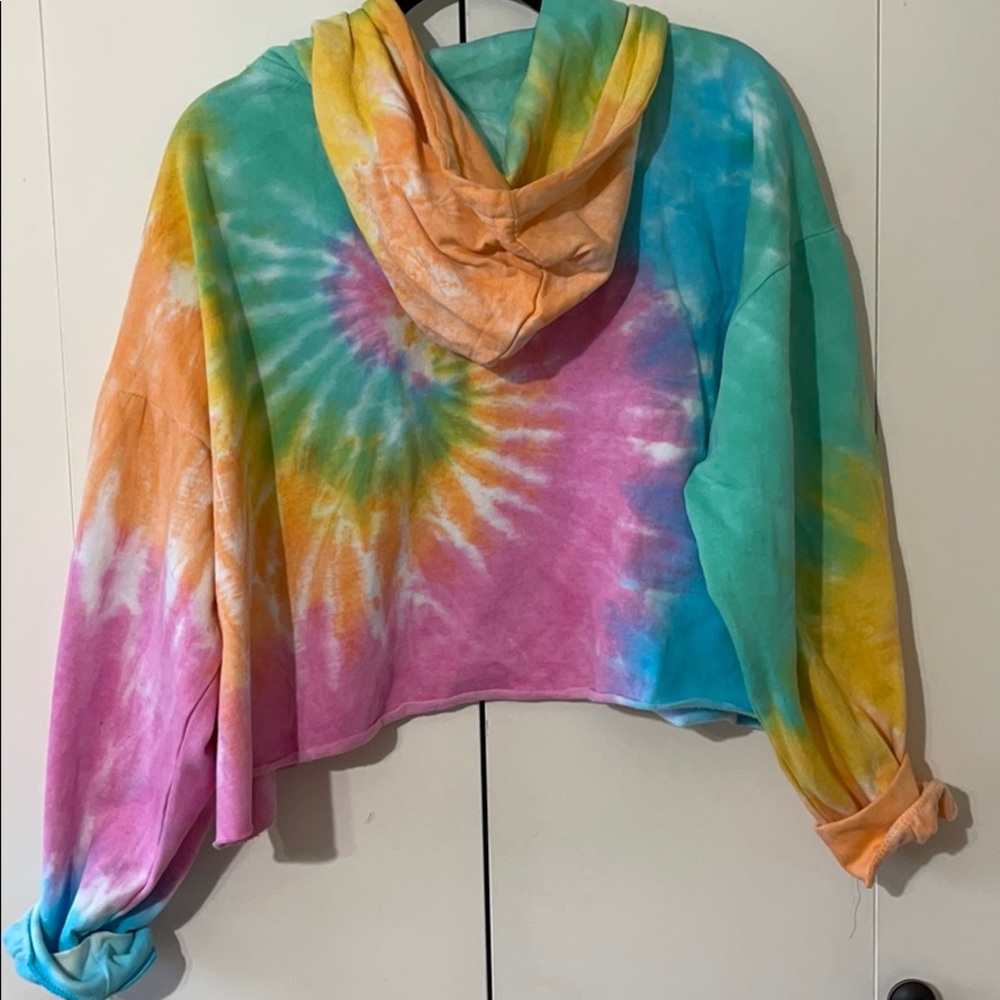AC/DC Cropped Tie Dye Hoodie - Picture 3 of 3